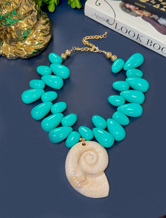 Shell Ya Later Beaded Statement Necklace