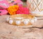 ✨RESTOCKED✨ Not a Moment Too Soon Gold Pearl Statement Bangle