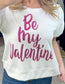 PEACH LOVE: Be My Valentine Sequin Puff Sleeve Top
