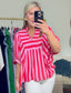 ENTRO: Bold Moves Stripe Colorblock Blouse