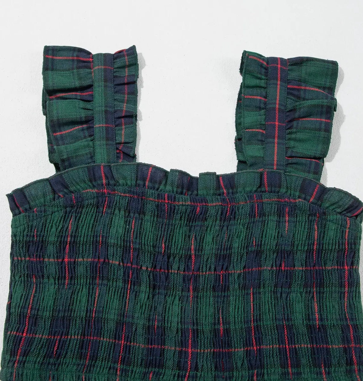 Merry & Plaid Green Tartan Nap Dress