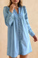 Hey Girl Chambray Ruffle Shirt Dress