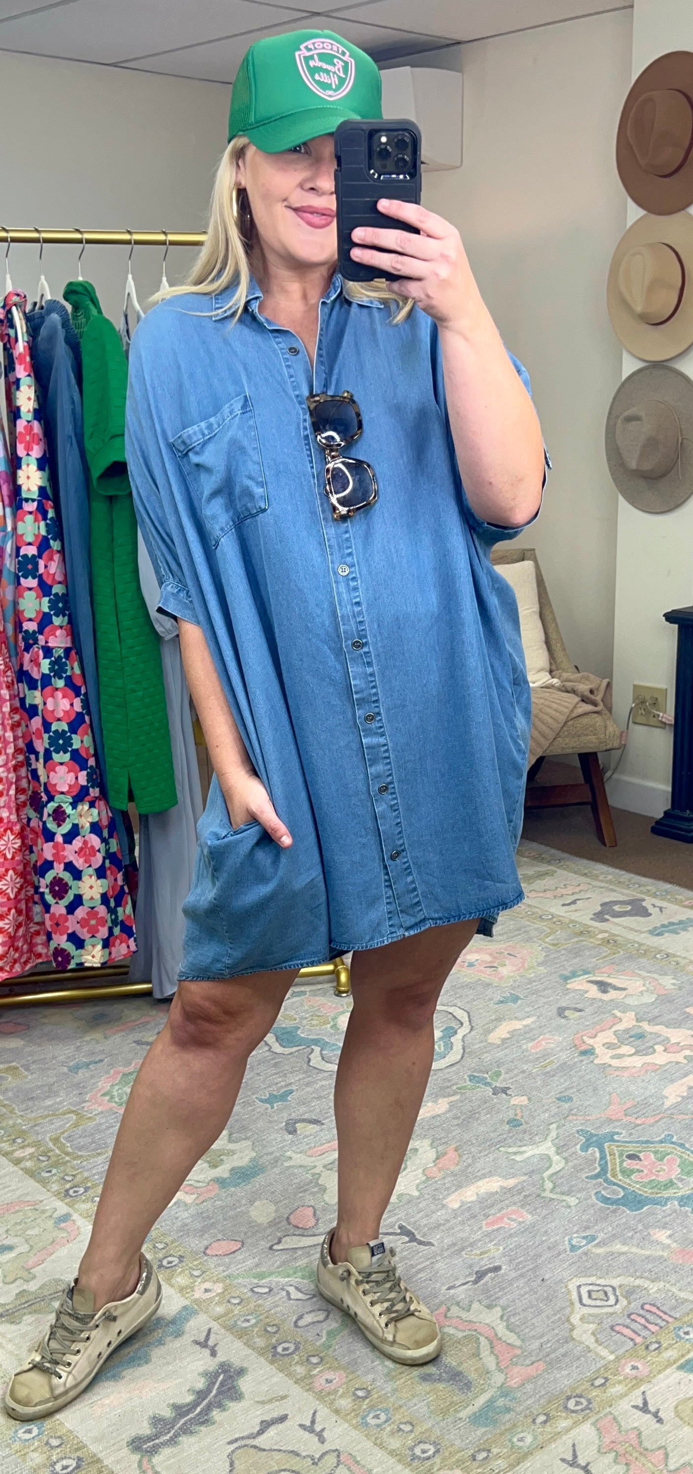 **MORE COLORS** Ten Out Of Tencel Slouchy Shirt Dress