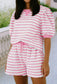 Cozy Cure Puff Sleeve Short Set