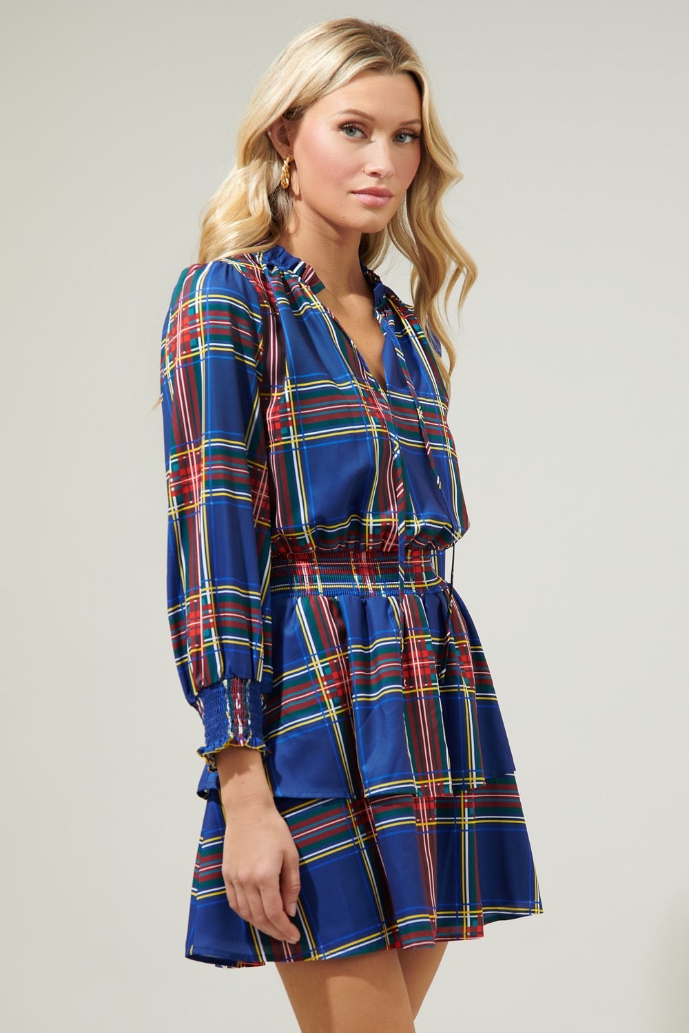 Clifton Tartan Plaid Ruffle Dress