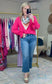Undivided Attention Notch V-Neck Blouse