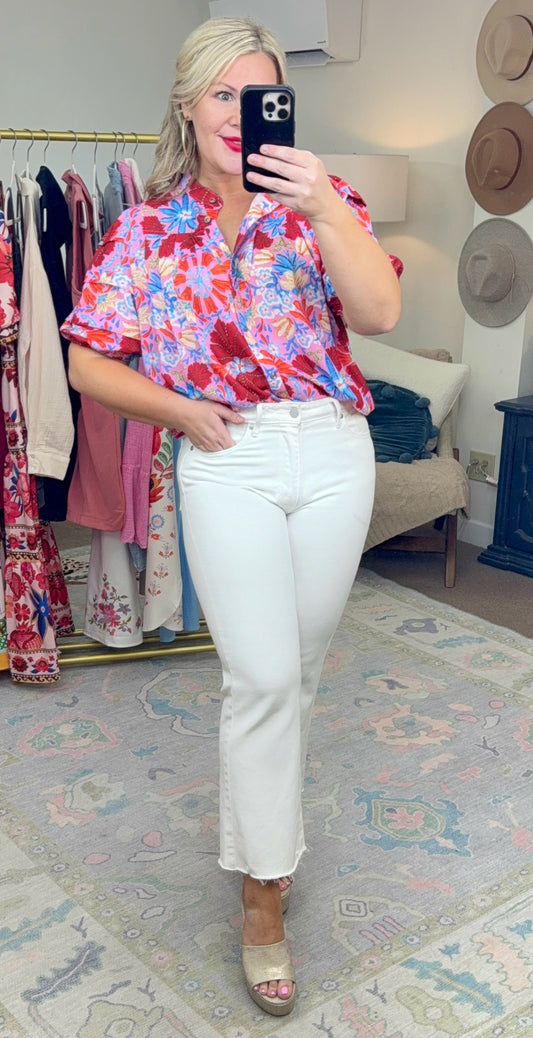 Made to Love Floral Print Blouse