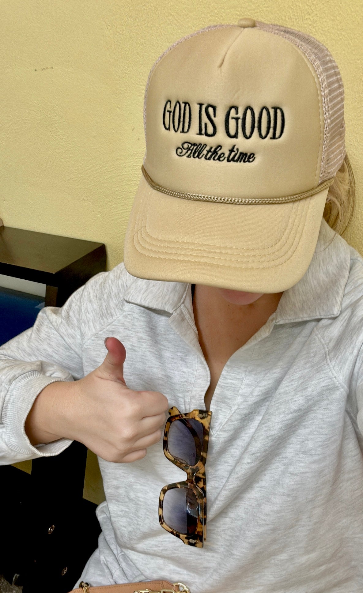 God is Good Embroidered Trucker Hat