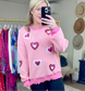 Love Fool Sequin Heart Pullover Top