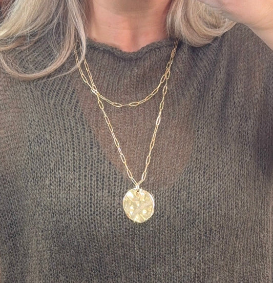 **MORE COLORS** Dime A Dozen Layered Pendant Necklace