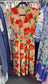 Painted Poppy Floral Print Midi Dress