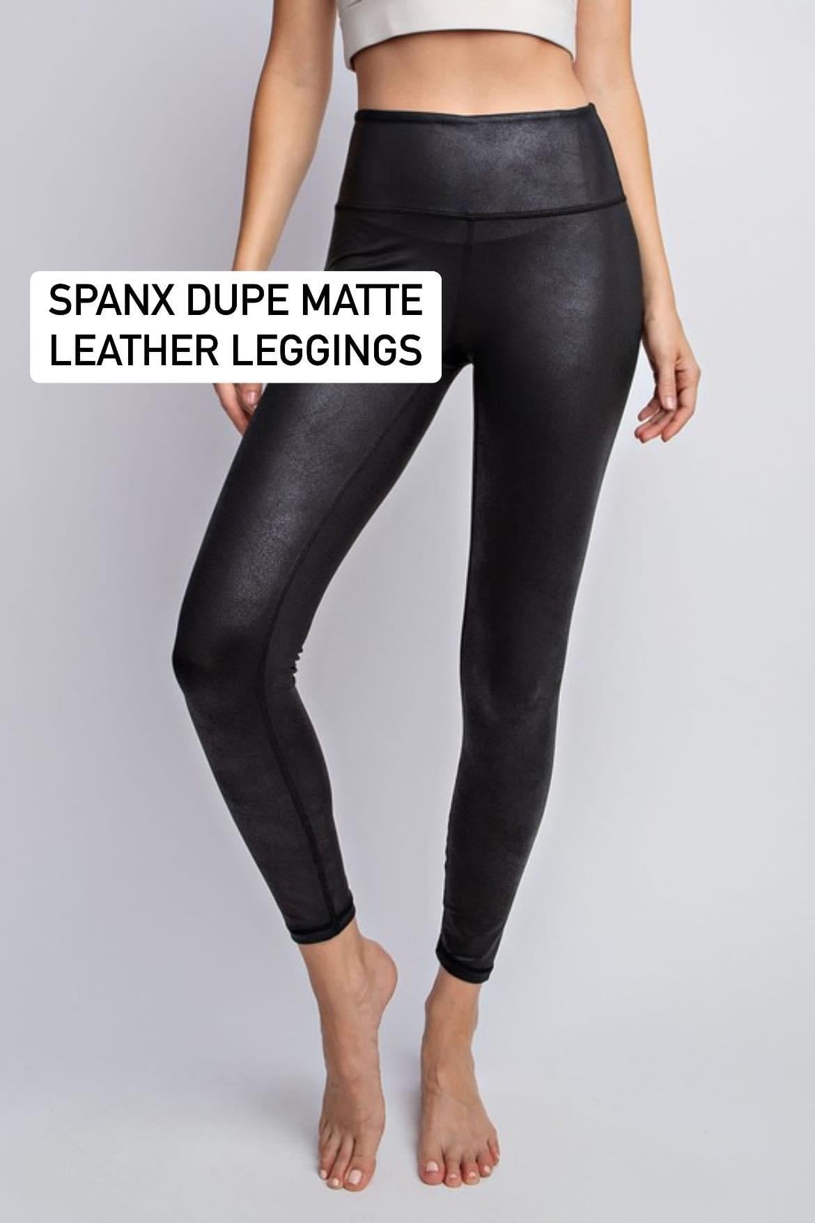 Matte High Rise Vegan Leather Leggings