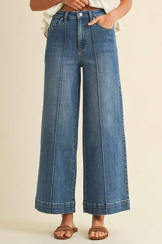 **MORE COLORS** Truth Be Told Pin Tuck Wide Leg Jeans