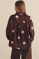 Point Taken Dot Print Button Up Blouse