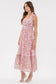 Fresh Florals Tie Strap Maxi Dress