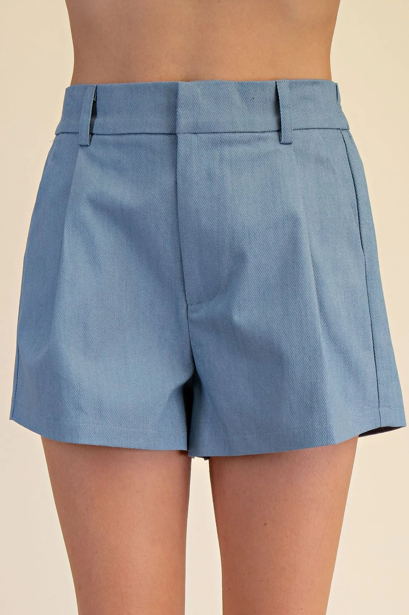 Playfully Put Tailored High Rise Shorts