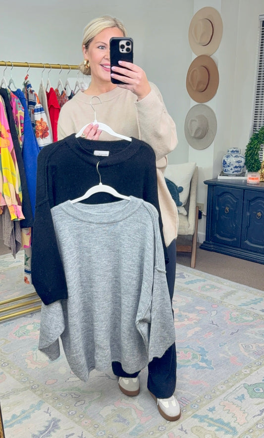 Day Off Work Slouchy Knit Top