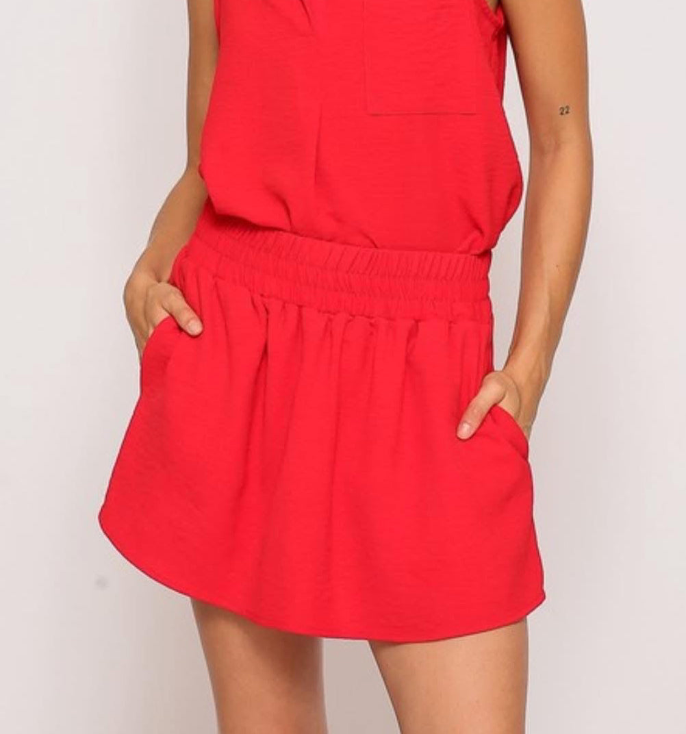 Easy Going Smock Waist Airflow Skort