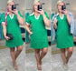 Free Time Scallop Collar Shirt Dress