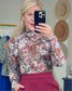 Noir Botanica Mock Neck Top