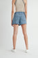 Another Perfect Day Scallop Hem Denim Shorts