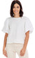 Structured Staple Poplin Puff Sleeve Top