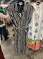 Nice Girl Belted Stripe Midi Dress