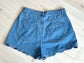 Another Perfect Day Scallop Hem Denim Shorts