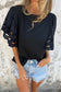 **MORE COLORS** Eye for an Eyelet Scalloped Sleeve Tee