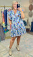 Watercolor Floral Flutter Sleeve Dress