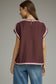 Retro Active Colorblock Trim Blouse