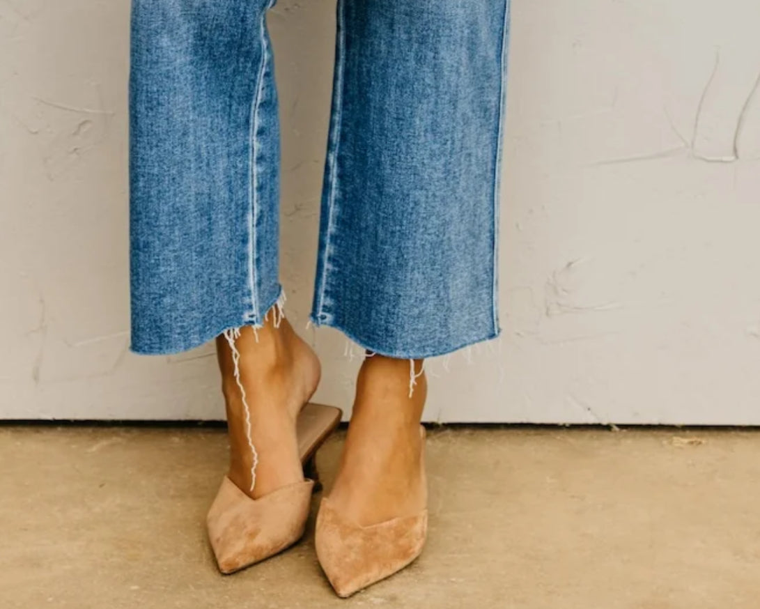 Fancy Feet Kitten Heel Mules