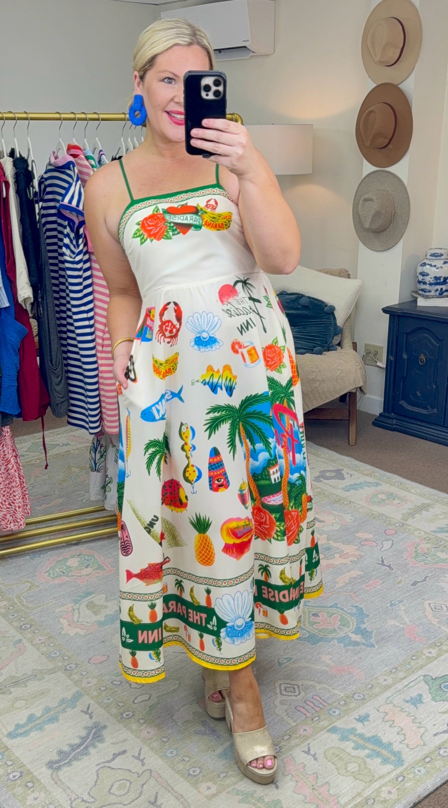 Resort Print Maxi Dress