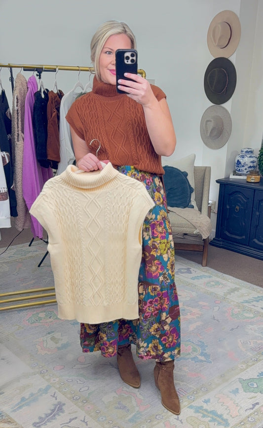 High Society Cable Knit Top