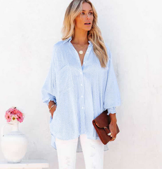 **MORE COLORS** Easygoing Gal Smock Sleeve Button Down Tunic