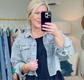 Sweet Gal Scallop Pearl Embellished Denim Jacket
