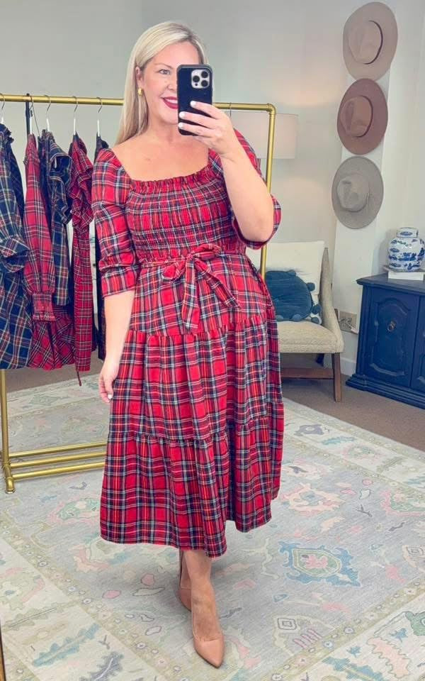 Red Tartan Nap Dress