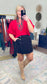 Timeless Tidings Red Tartan Trim Blouse