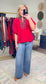 Timeless Tidings Red Tartan Trim Blouse