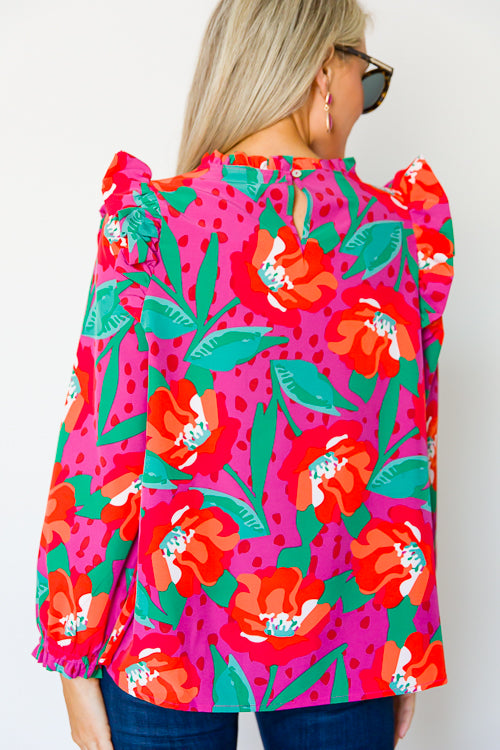 Make a Scene Ruffle Blouse