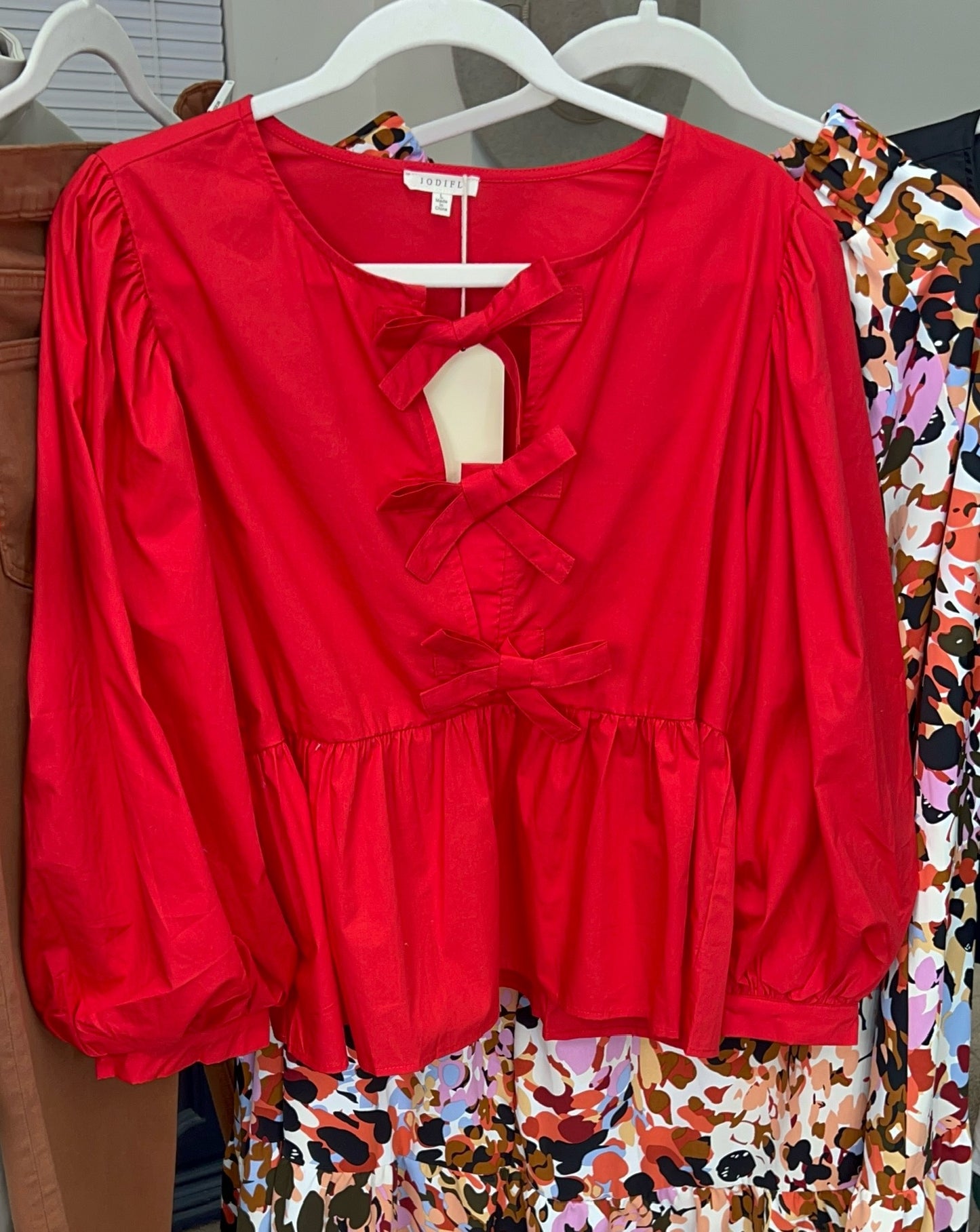 **MORE COLORS** Simply Sweet Poplin Bow Blouse