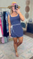 **MORE COLORS** Biggest Fan Scuba Wrap Dress with Shorts