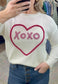 XOXO Heart Puff Script Sweater