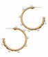 A Little Something Raffia Pearl Hoop Earrings