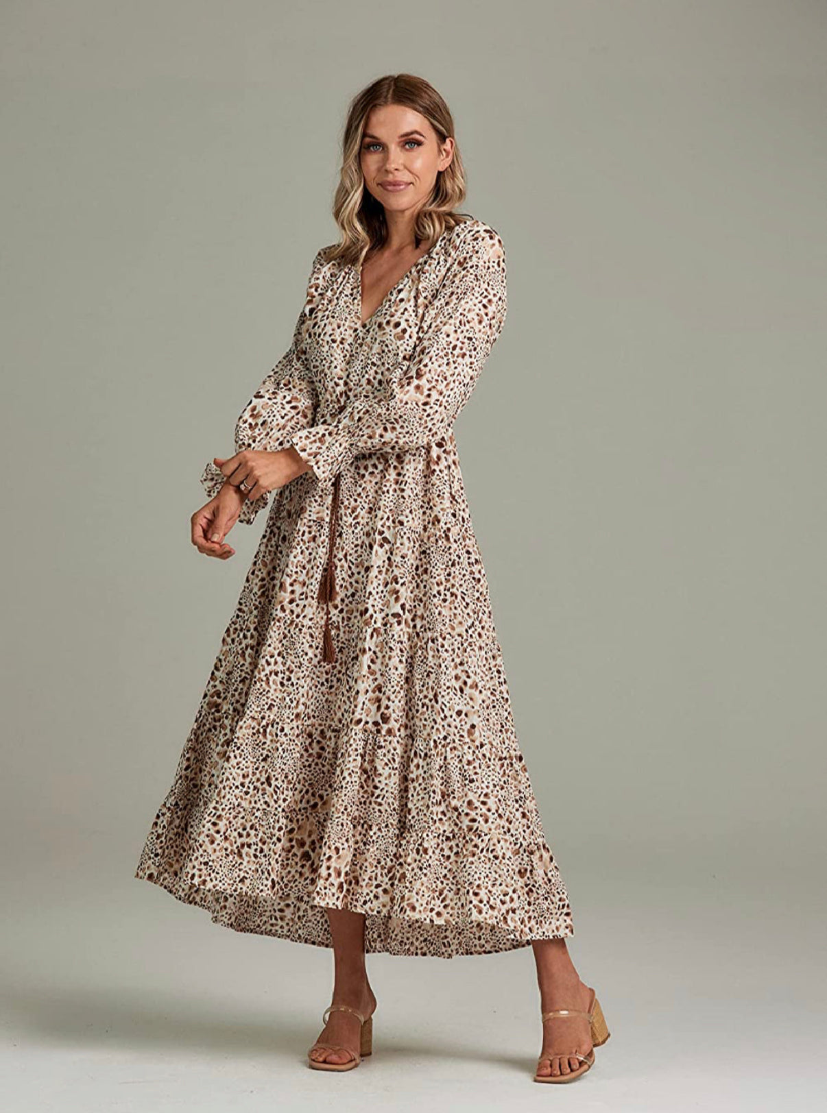 MUD PIE: Roam Free Poplin Cinch Waist Midi Dress
