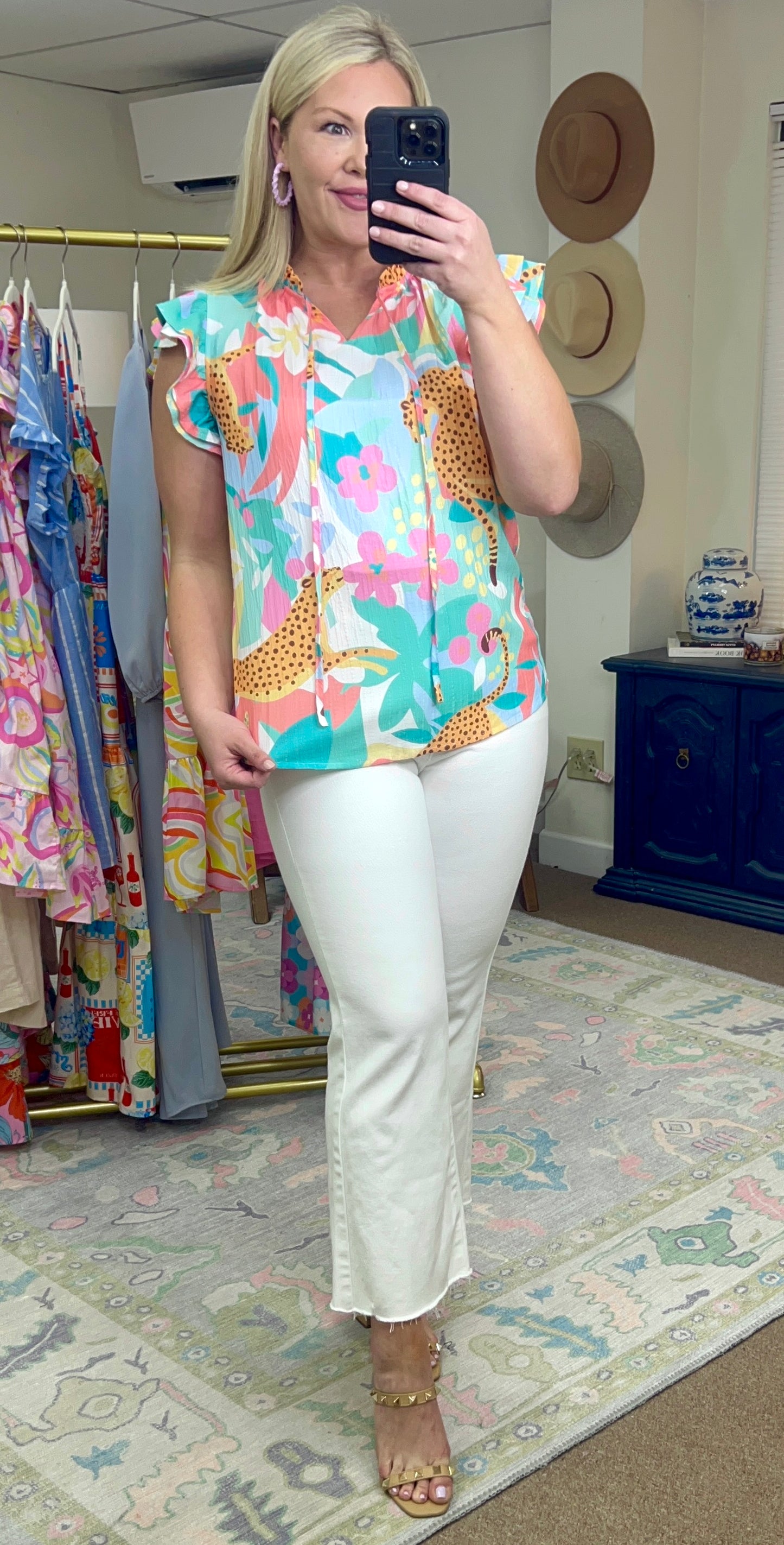 Wild Ambition Pastel Print Blouse