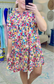 Forever Amen Watercolor Print Babydoll Dress