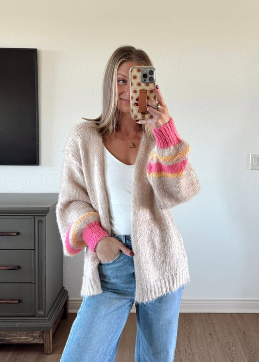 Golden Hour Slouchy Accent Cardigan