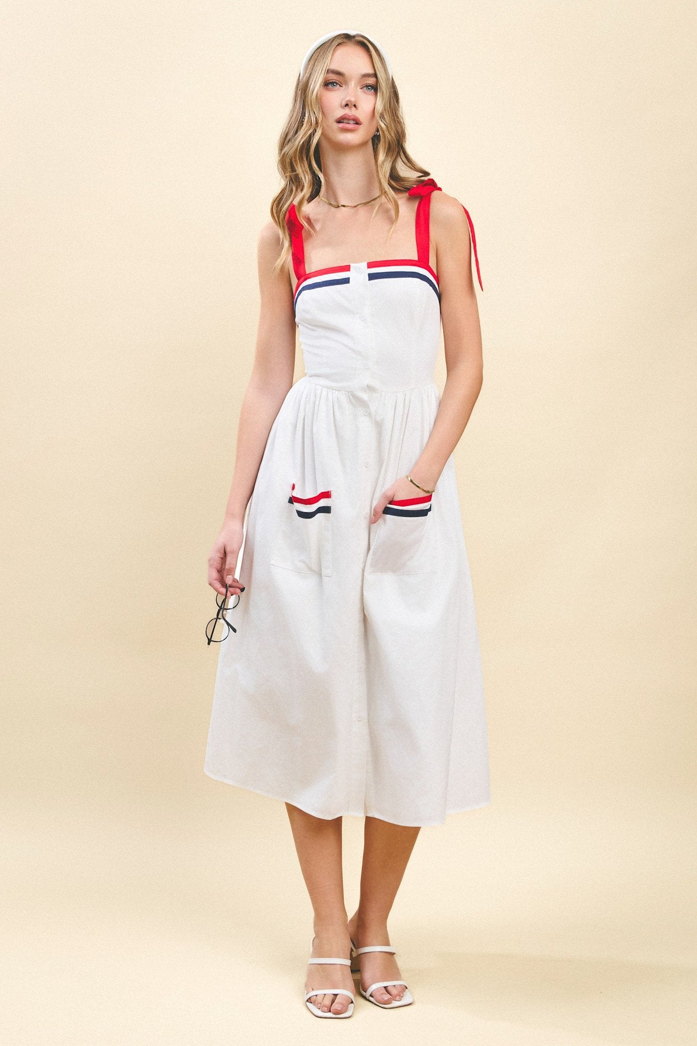 Amazing Grace Stripe Contrast Midi Dress
