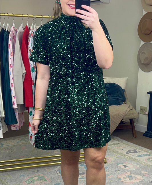 Glitzy Gal Sequin Tie Back Dress